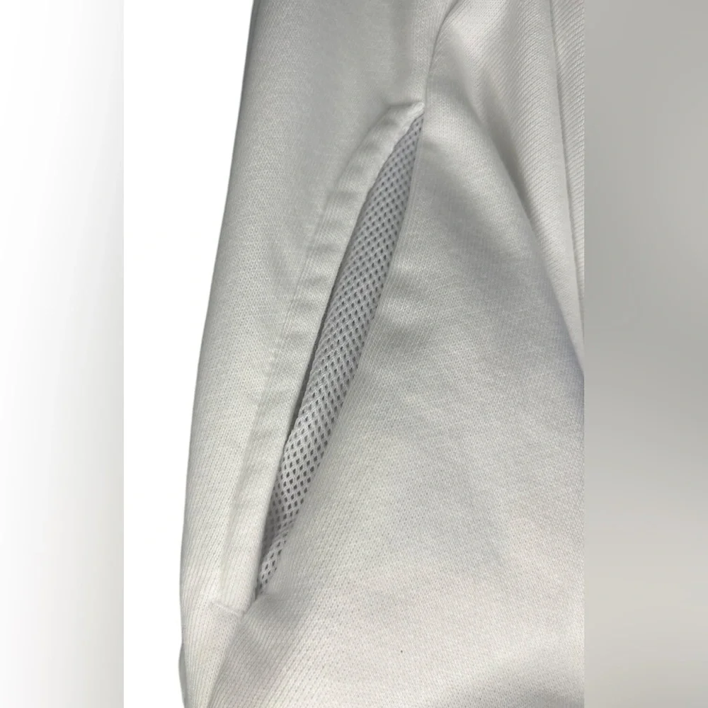 Nike Dri Fit 1/4 Zip Hi Low Sweatshirt Blue White Long Sleeve Women Size Medium